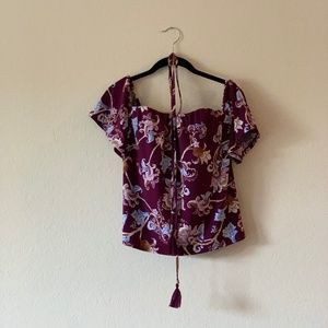 White House Black Market Floral Top